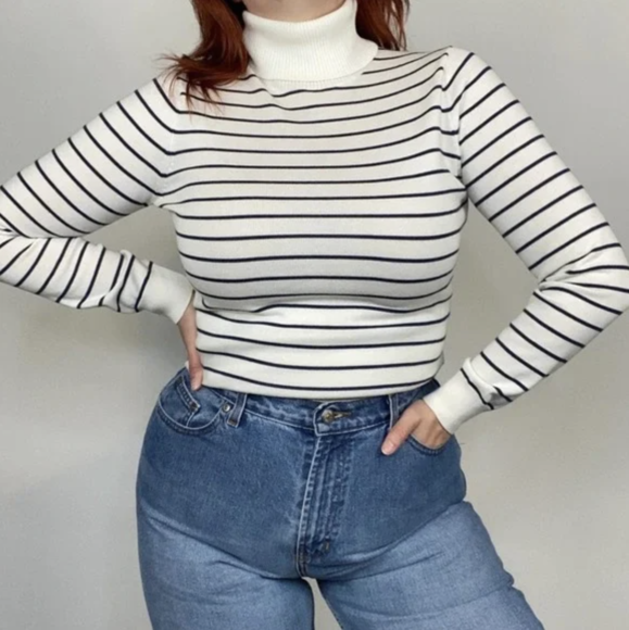Striped Turtleneck Sweaters